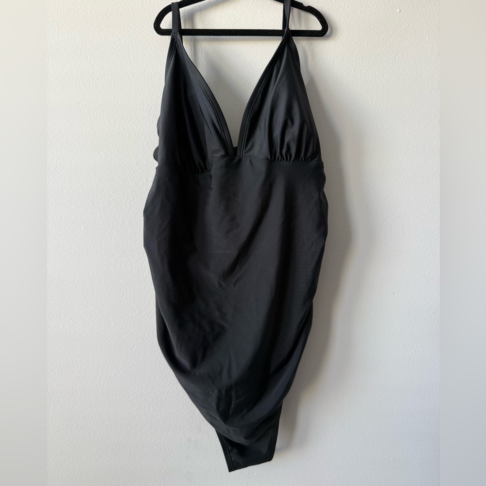 Cupshe- Maternity Spaghetti Straps Ruched One Piece Swimsuit